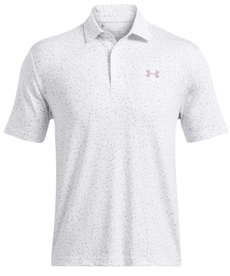 Under Armour Playoff 3.0 Printed Herren Poloshirt, weiss