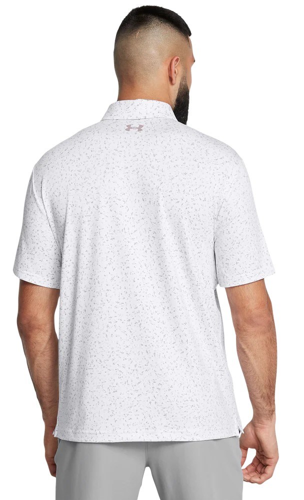 Under Armour Playoff 3.0 Printed Herren Poloshirt, weiss
