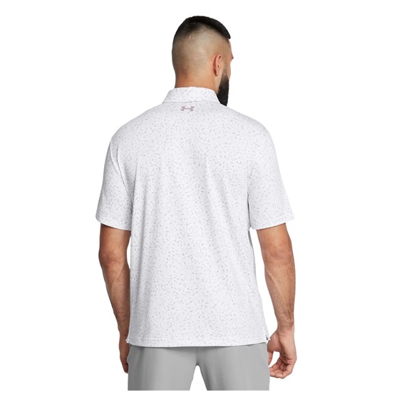 Under Armour Playoff 3.0 Printed Herren Poloshirt, weiss