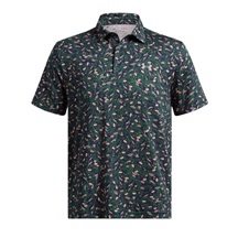 Under Armour Playoff 3.0 Printed Herren Poloshirt, midnight navy/forest green/tetra gray