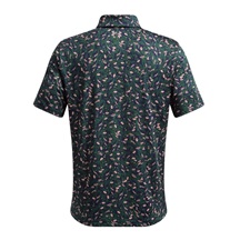 Under Armour Playoff 3.0 Printed Herren Poloshirt, midnight navy/forest green/tetra gray