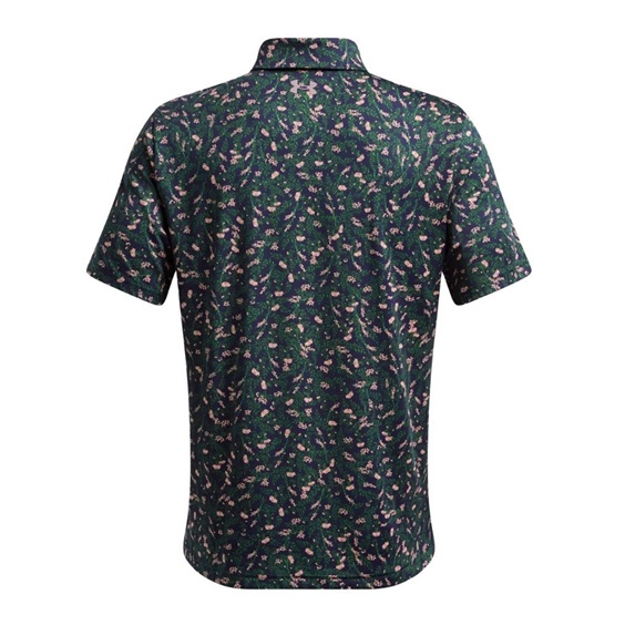 Under Armour Playoff 3.0 Printed Herren Poloshirt, midnight navy/forest green/tetra gray