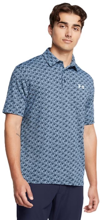 Under Armour Playoff 3.0 Printed Herren Poloshirt, blau