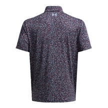 Under Armour Playoff 3.0 Printed Herren Poloshirt, blau/weinrot