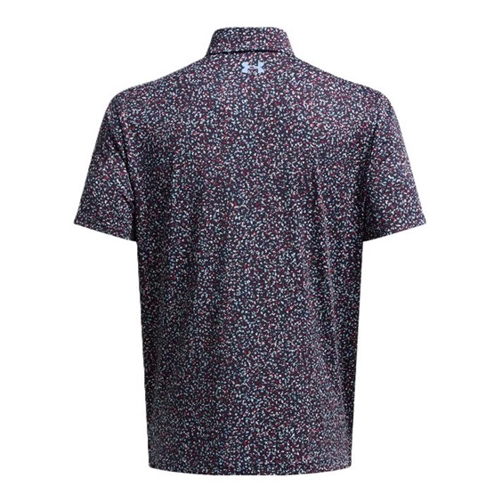 Under Armour Playoff 3.0 Printed Herren Poloshirt, blau/weinrot