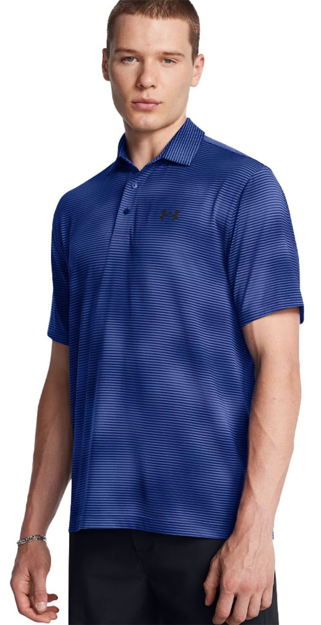 Under Armour Playoff 3.0 Printed Herren Poloshirt, blau/schwarz