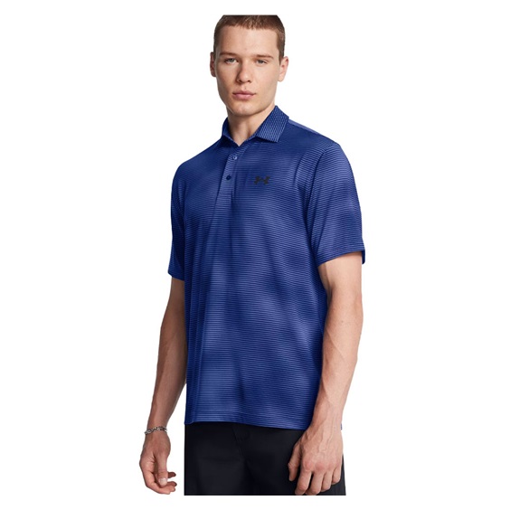 Under Armour Playoff 3.0 Printed Herren Poloshirt, blau/schwarz
