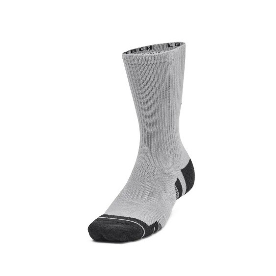 Under Armour Performance Tech Crew unisex Socken, 3Paar, schwarz/weiss/grau