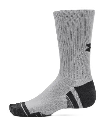 Under Armour Performance Tech Crew unisex Socken, 3Paar, schwarz/weiss/grau