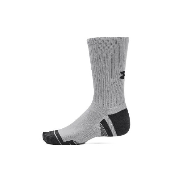 Under Armour Performance Tech Crew unisex Socken, 3Paar, schwarz/weiss/grau