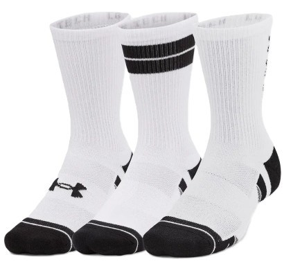 Under Armour Perf Tech Crew unisex Socken, 3Paar, weiss