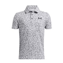 Under Armour Playoff Printed Junior Poloshirt, weiss/schwarz