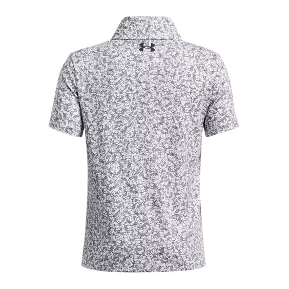 Under Armour Playoff Printed Junior Poloshirt, weiss/schwarz