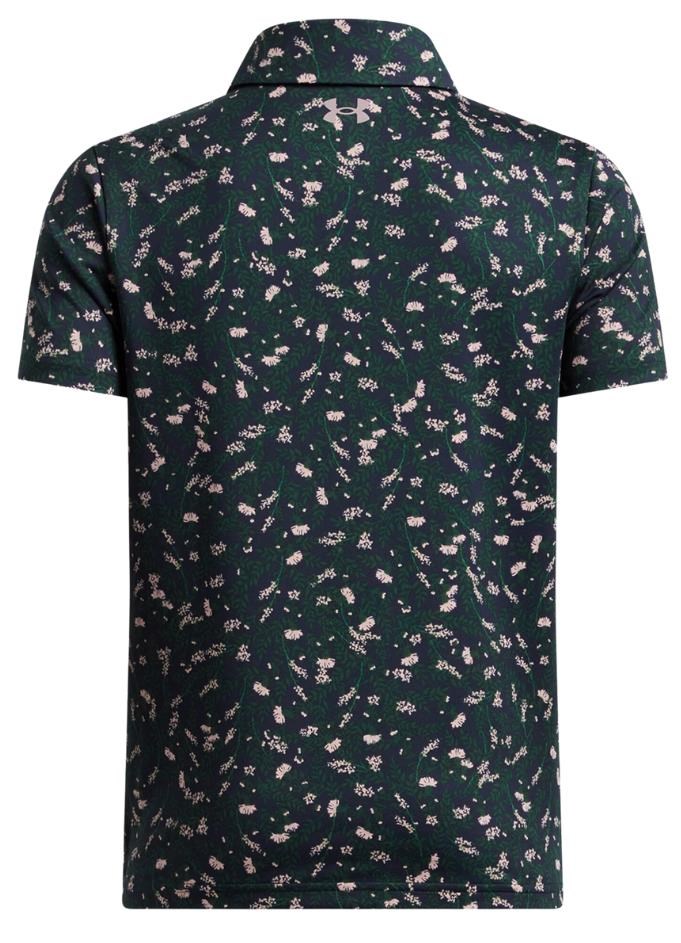 Under Armour Playoff Printed Junior Poloshirt, midnight navy/forest green