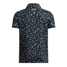 Under Armour Playoff Printed Junior Poloshirt, midnight navy/forest green