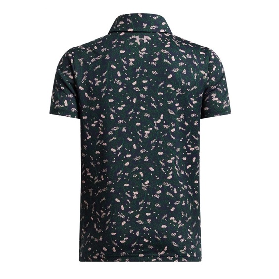 Under Armour Playoff Printed Junior Poloshirt, midnight navy/forest green
