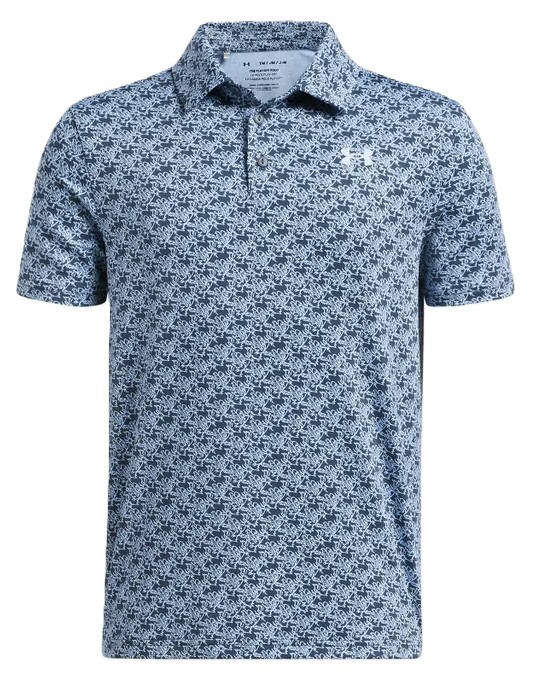 Under Armour Playoff Printed Junior Poloshirt, blau