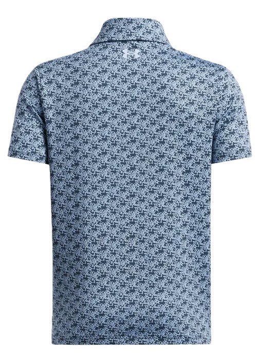 Under Armour Playoff Printed Junior Poloshirt, blau