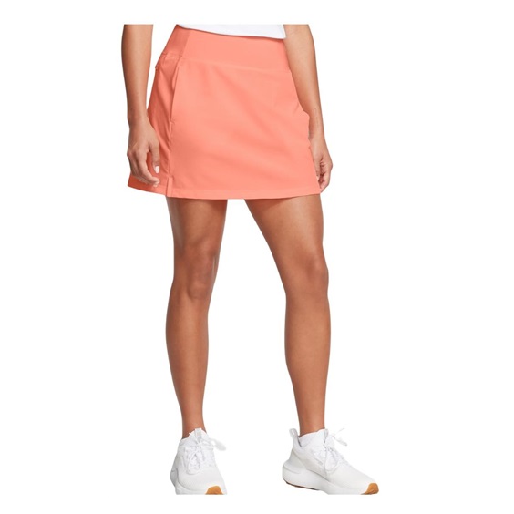 Under Armour Empower Damen Golfrock, flare orange/halo gray