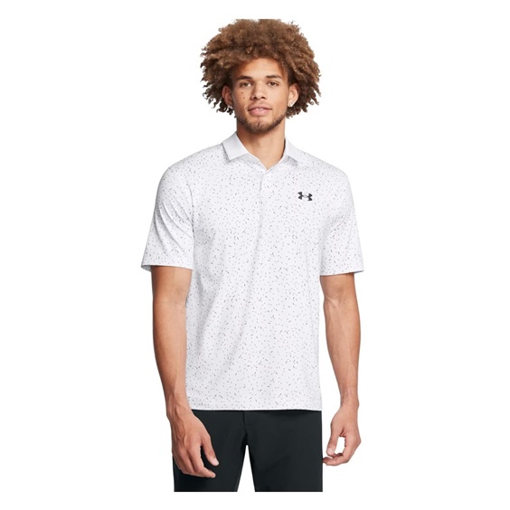 Under Armour T2G Printed Herren Poloshirt, weiss