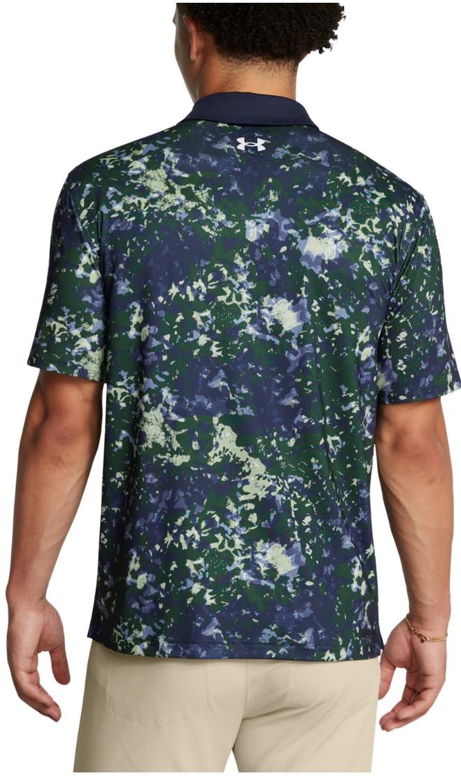 Under Armour T2G Printed Herren Poloshirt, retro green/midnight navy
