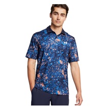 Under Armour T2G Printed Herren Poloshirt, flare orange/tech blue