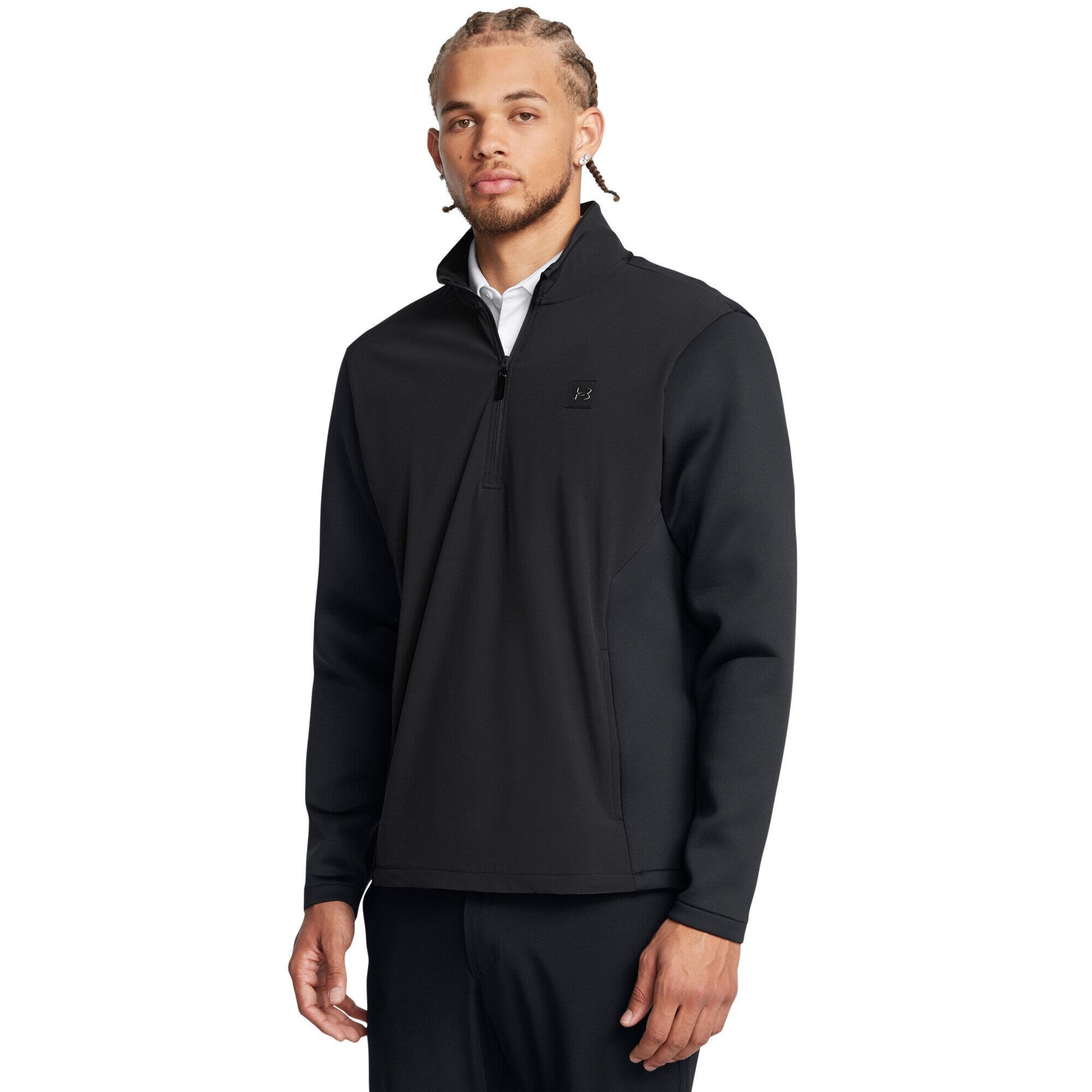 Under Armour Drive Pro Storm Hybrid 1/2-Zip Herren Sweatshirt, grau/schwarz