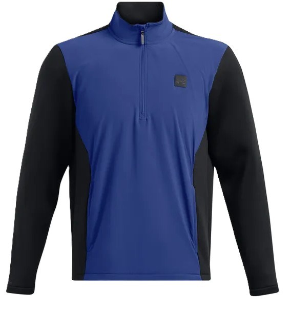Under Armour Drive Pro Storm Hybrid Herren 1/2-Zip Sweatshirt, schwarz/dunkelblau