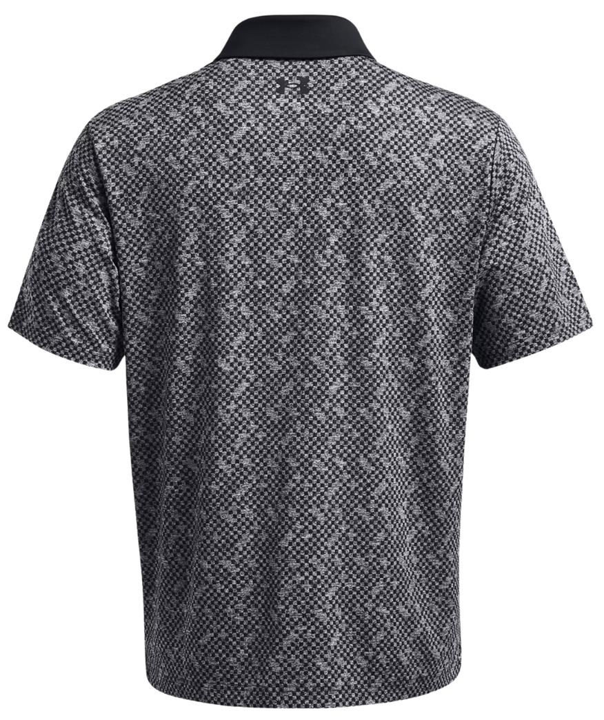 Under Armour Playoff 3.0 Check Jaquard Herren Poloshirt, schwarz/weiss