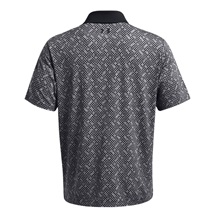 Under Armour Playoff 3.0 Check Jaquard Herren Poloshirt, schwarz/weiss