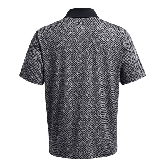 Under Armour Playoff 3.0 Check Jaquard Herren Poloshirt, schwarz/weiss