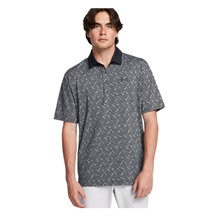 Under Armour Playoff 3.0 Check Jaquard Herren Poloshirt, schwarz/weiss