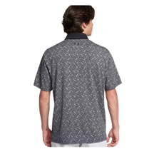 Under Armour Playoff 3.0 Check Jaquard Herren Poloshirt, schwarz/weiss
