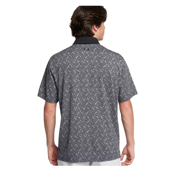 Under Armour Playoff 3.0 Check Jaquard Herren Poloshirt, schwarz/weiss