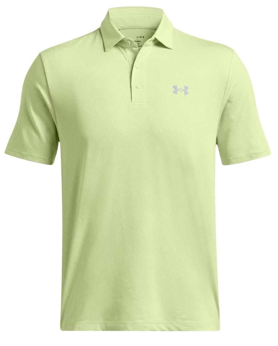 Under Armour Playoff 3.0 Check Jaquard Herren Poloshirt, hellgrün