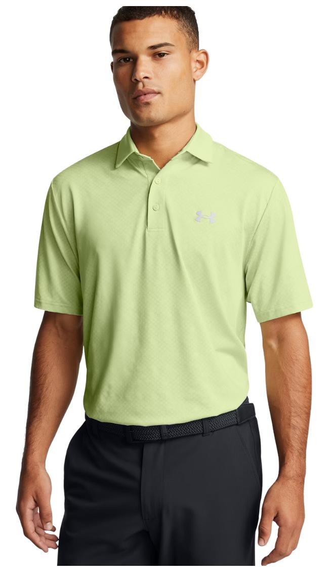 Under Armour Playoff 3.0 Check Jaquard Herren Poloshirt, hellgrün