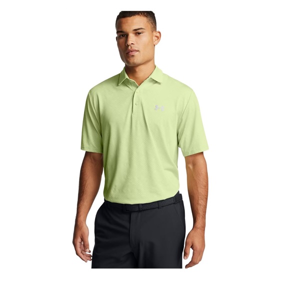 Under Armour Playoff 3.0 Check Jaquard Herren Poloshirt, hellgrün