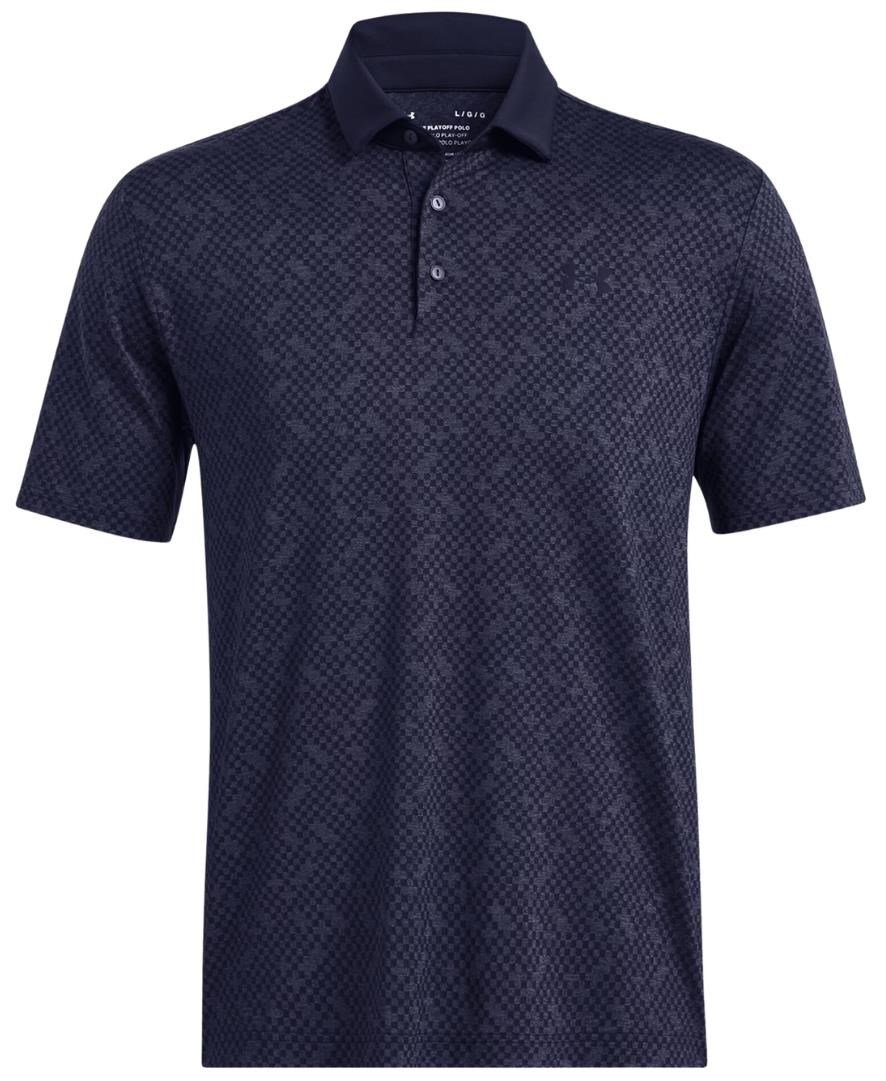 Under Armour Playoff 3.0 Check Jaquard Herren Poloshirt, midnight navy
