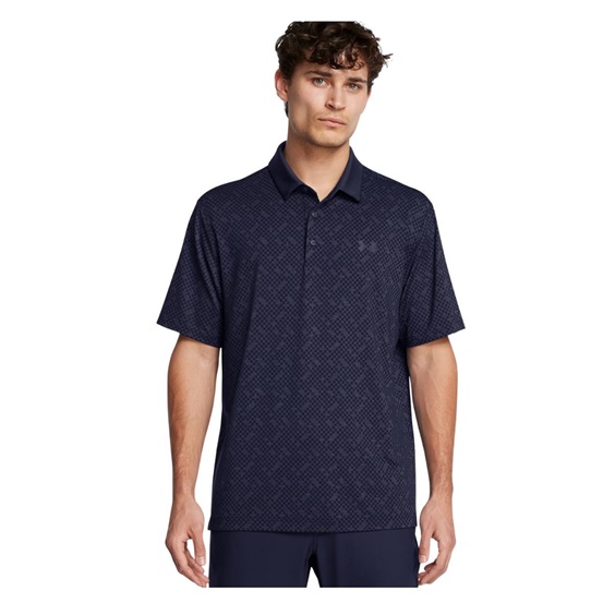 Under Armour Playoff 3.0 Check Jaquard Herren Poloshirt, midnight navy