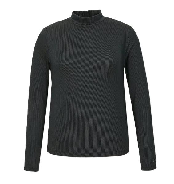 Under Armour Drive LS Mock Damen Thermo Shirt, schawrz