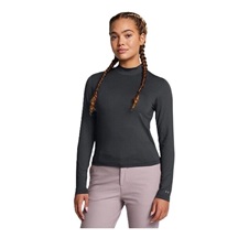 Under Armour Drive LS Mock Damen Thermo Shirt, schawrz