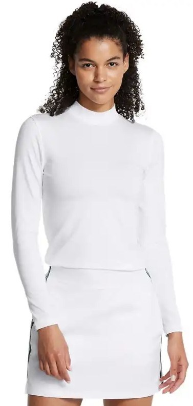 Under Armour Drive LS Mock Damen Thermo Shirt, weiss