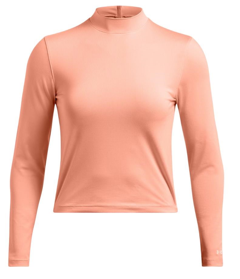 Under Armour Drive LongSleeve Mock Damen Poloshirt, flare orange/white
