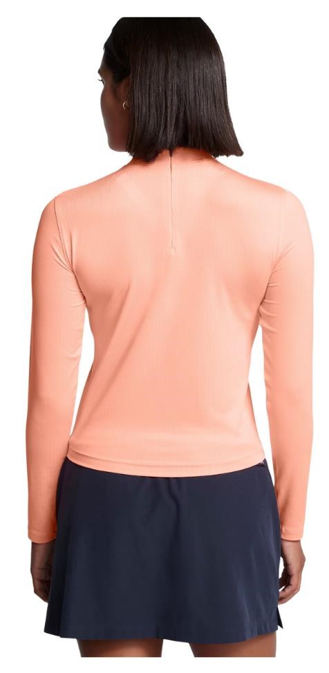 Under Armour Drive LongSleeve Mock Damen Poloshirt, flare orange/white