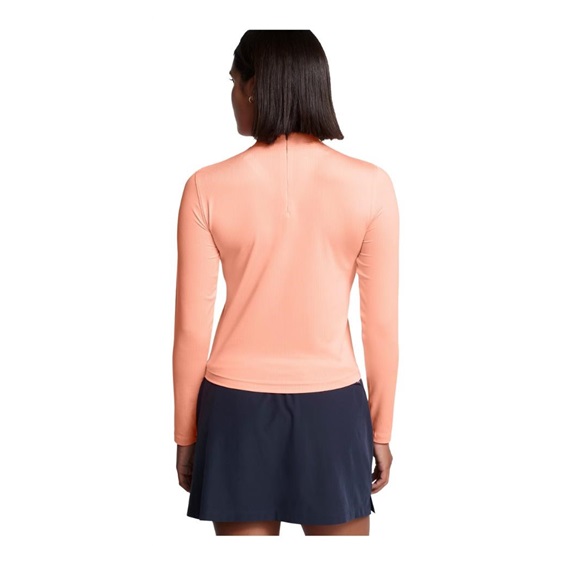 Under Armour Drive LongSleeve Mock Damen Poloshirt, flare orange/white
