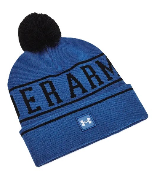 Under Armour Halftime Pom Beanie Wintermütze, blau