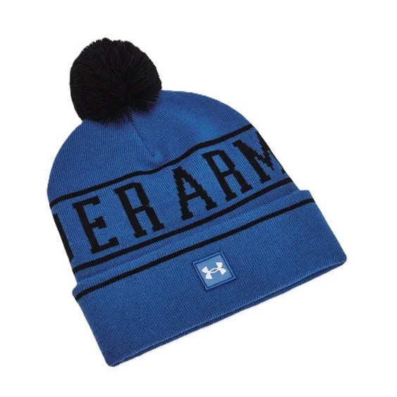Under Armour Halftime Pom Beanie Wintermütze, blau