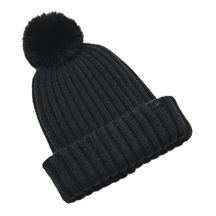 Under Armour Halftime Pom Beanie Damen Wintermütze, schwarz