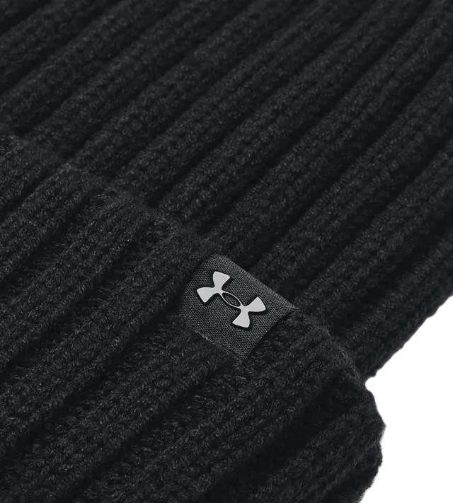 Under Armour Halftime Pom Beanie Damen Wintermütze, schwarz