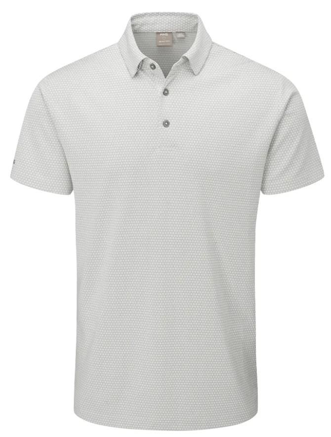 PING Halcyon Honeycomb Herren Poloshirt, silver multi